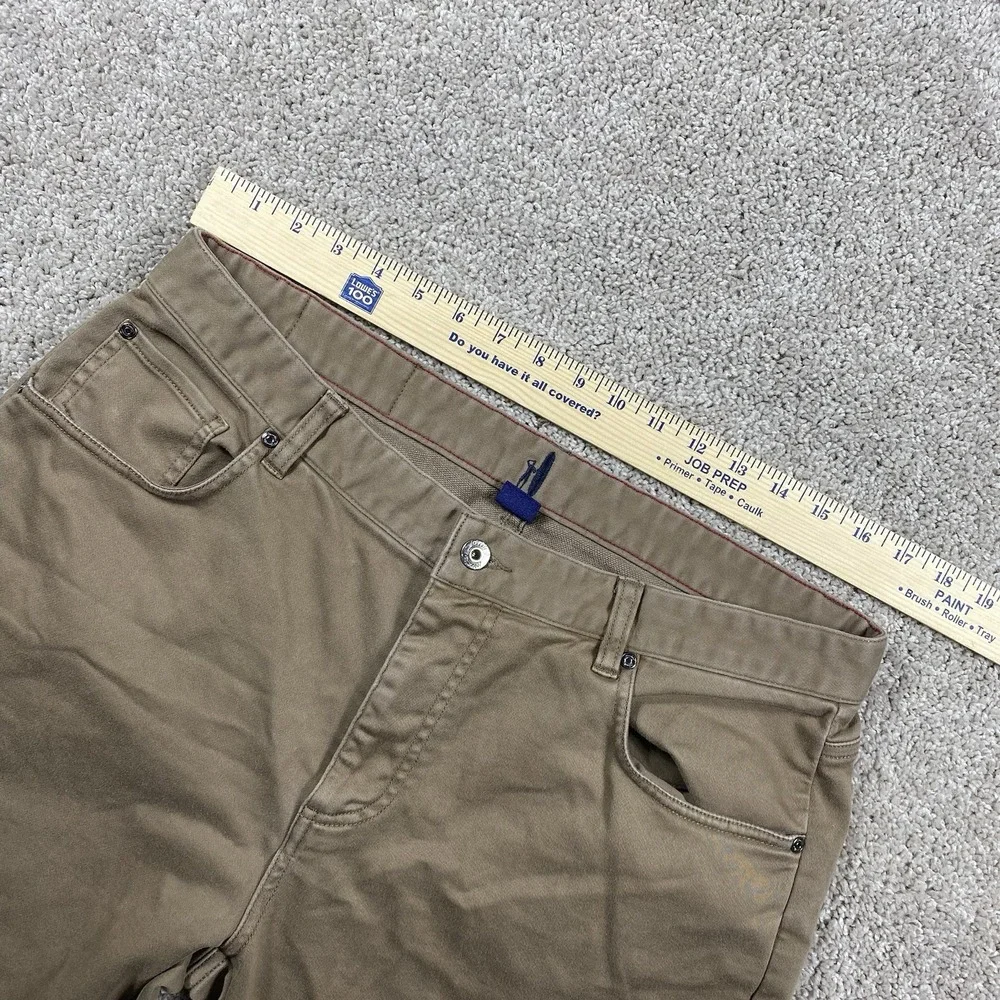 johnnie-O Terry Khaki 5-Pocket Pants Mens 34x28 JMPA1790 Stretch Straight Leg‎